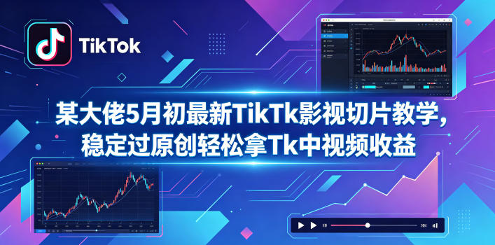某大佬5月初最新TikTk影视切片教学,稳定过原创轻松拿Tk中视频收益-铜臭网