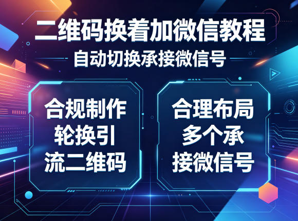 二维码换着加微信教程，自动切换承接微信号，合规制作轮换引流二维码，合理布局多个承接微信号-铜臭网