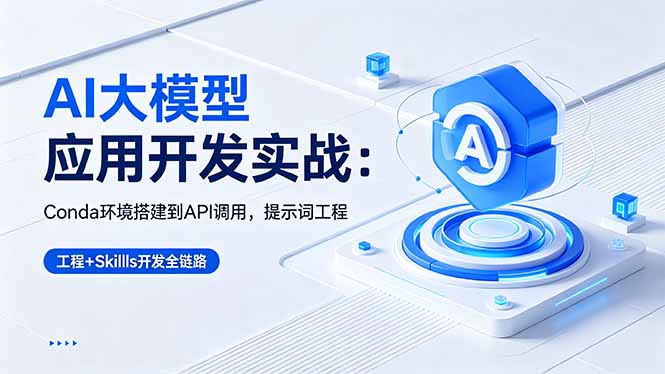 AI 大模型应用开发实战：Conda环境搭建到API调用，提示词工程+Skills开发全链路-铜臭网
