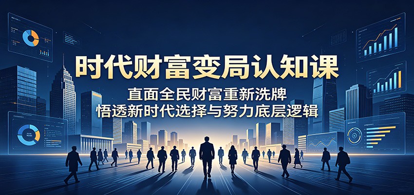 时代财富变局认知课:直面全民财富重新洗牌,悟透新时代选择与努力底层逻辑-铜臭网