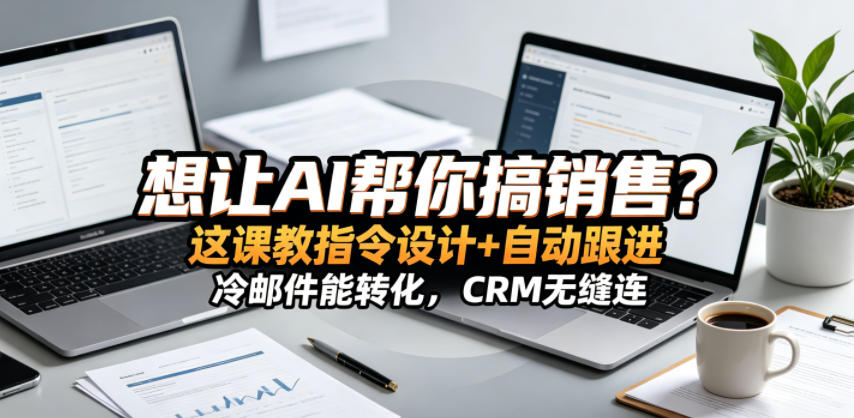 想让AI帮你搞销售？这课教指令设计+自动跟进，冷邮件能转化，CRM无缝连！【原创双语字幕】-铜臭网