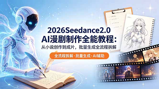 2026Seedance2.0 AI制作全能教程:从小说创作到成片,批量生成全流程拆解-铜臭网