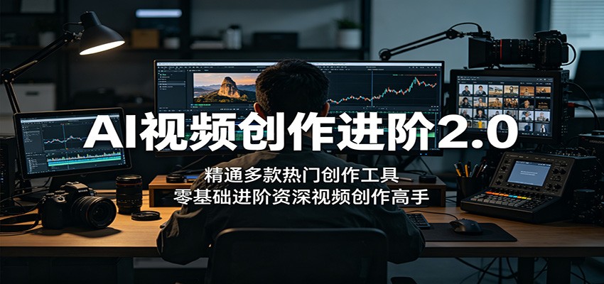 AI视频创作进阶2.0:精通多款热门创作工具,零基础进阶资深视频创作高手-铜臭网