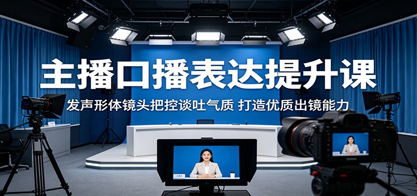 主播口播表达提升课：发声形体镜头把控谈吐气质，打造优质出镜能力-铜臭网