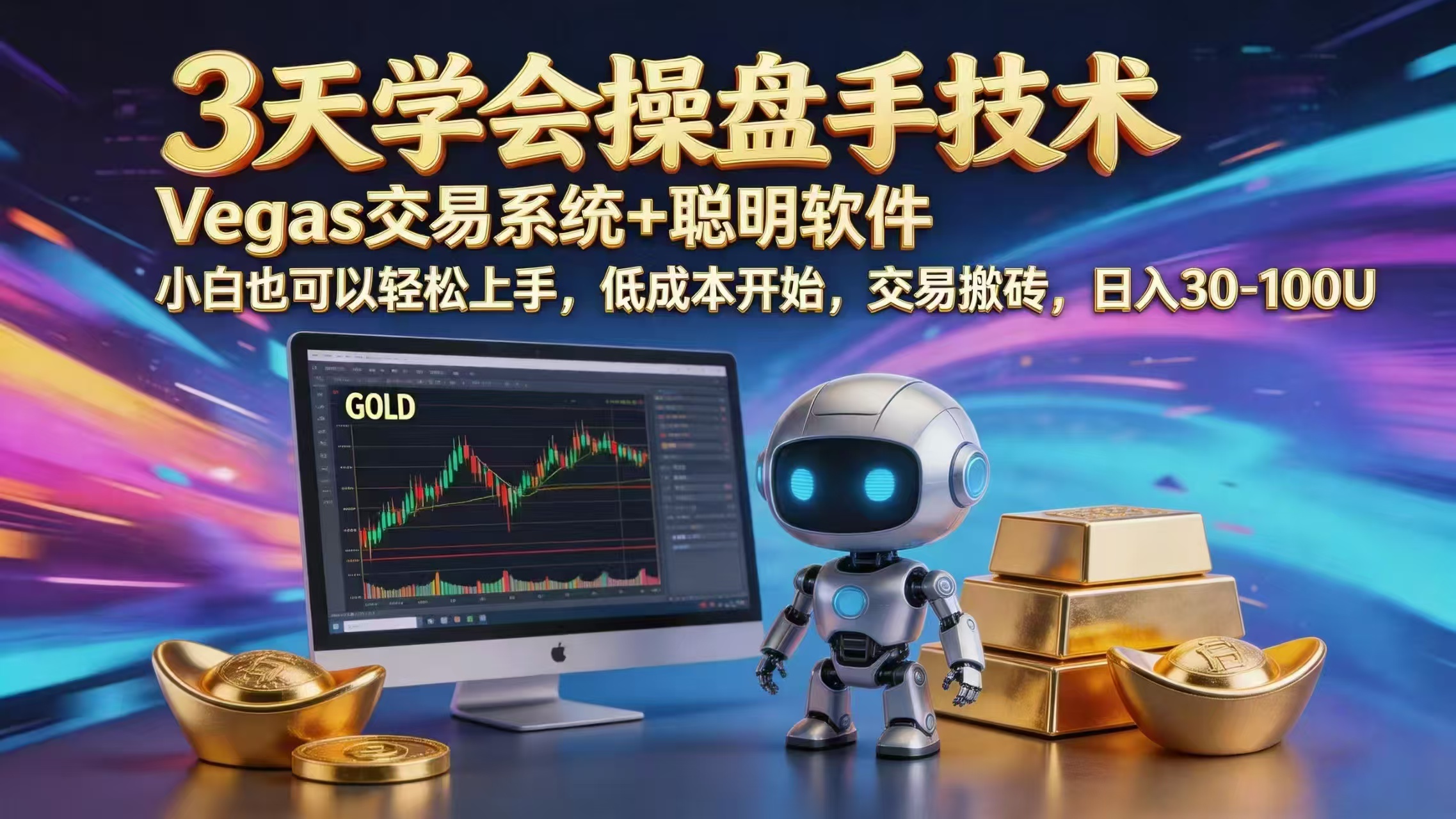 三天学会操盘手技术，vegas技术+聪明软件，小白也可以轻松上手，日入1000+-铜臭网