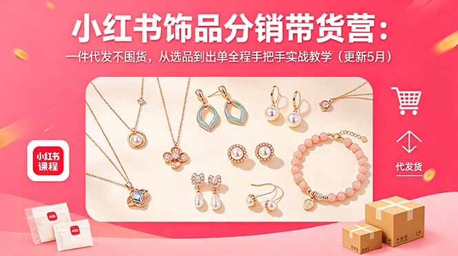 小红书饰品分销带货营：一件代发不囤货，从选品到出单全程手把手实战教学(更新5月-铜臭网