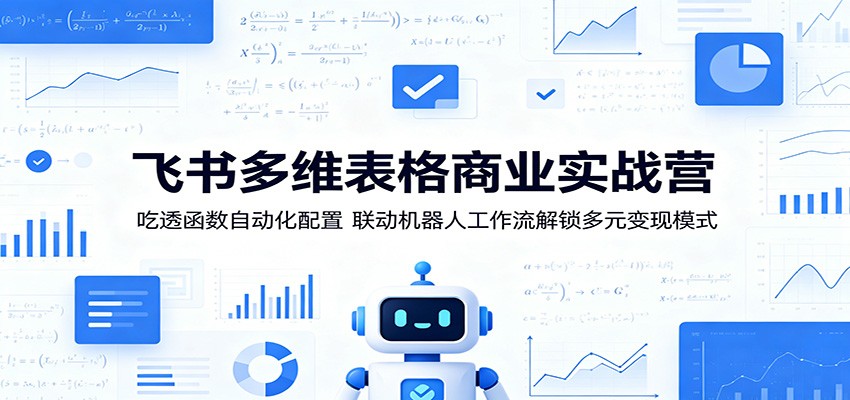飞书多维表格商业实战营：吃透函数自动化配置，联动机器人工作流解锁多元变现模式-铜臭网