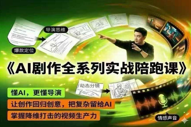 AI剧作全系列实战陪跑课，懂AI，更懂导演，让创作回归创意，把复杂留给AI，掌握降维打击的视频生产力-铜臭网