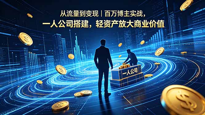 从流量到变现｜百万博主实战，一人公司搭建，轻资产放大商业价值-铜臭网