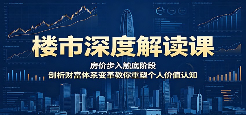 楼市深度解读课：房价步入触底阶段，剖析财富体系变革教你重塑个人价值认知-铜臭网