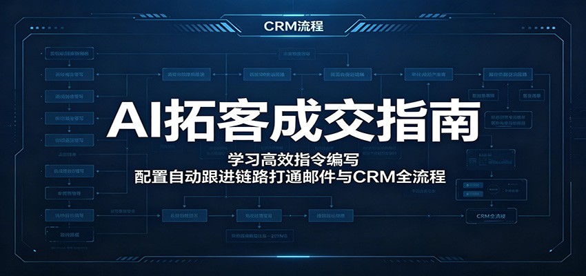 AI拓客成交指南：学习高效指令编写，配置自动跟进链路打通邮件与CRM全流程-铜臭网