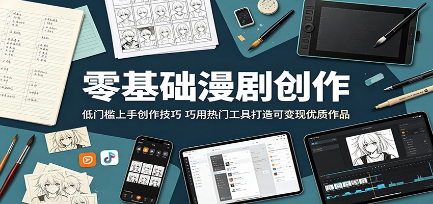 零基础漫剧创作：低门槛上手创作技巧，巧用热门工具打造可变现优质作品-铜臭网