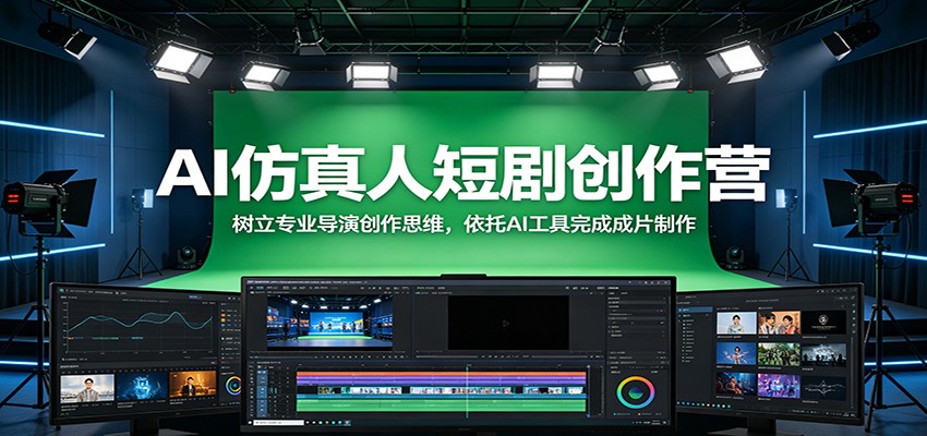 AI仿真人短剧创作营:树立专业导演创作思维,依托AI工具完成成片制作-铜臭网