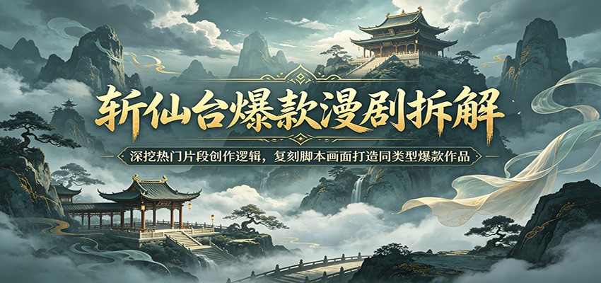 斩仙台爆款漫剧拆解：深挖热门片段创作逻辑，复刻脚本画面打造同类型爆款作品-铜臭网