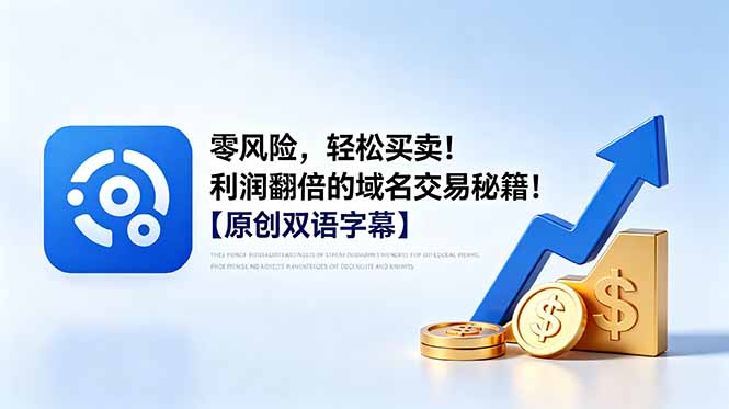 零风险，轻松买卖！利润翻倍的域名交易秘籍！【原创双语字幕】-铜臭网