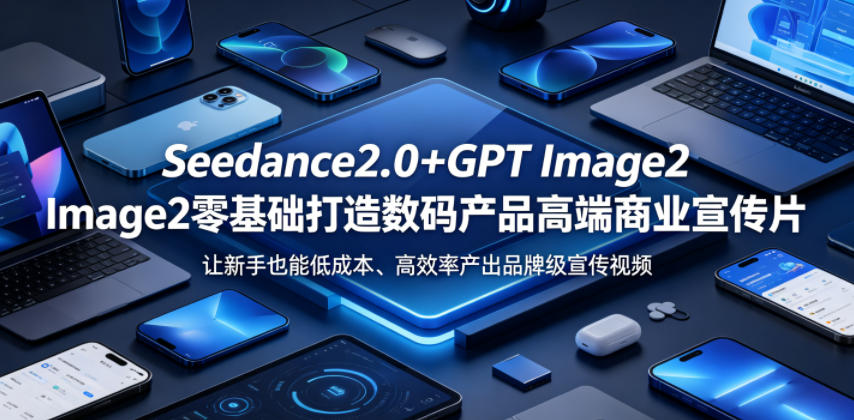 Seedance2.0+GPT Image2零基础打造数码产品高端商业宣传片,让新手也能低成本、高效率产出品牌级宣传视频-铜臭网