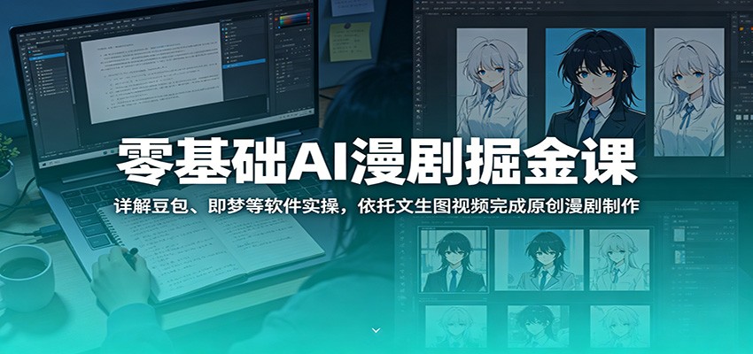 零基础AI漫剧掘金课：详解豆包、即梦等软件实操，依托文生图视频完成原创漫剧制作-铜臭网