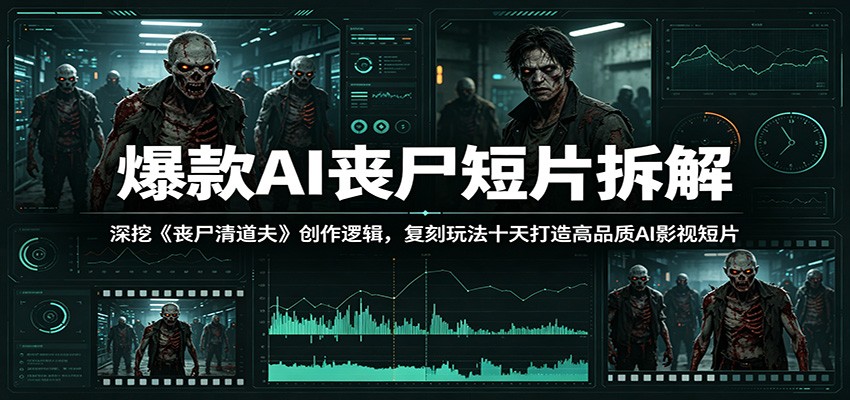 爆款AI丧尸短片拆解：深挖《丧尸清道夫》创作逻辑，复刻玩法快速打造高品质AI影视短片-铜臭网
