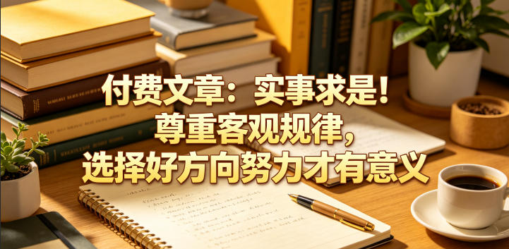 付费文章：实事求是！尊重客观规律，选择好方向努力才有意义-铜臭网