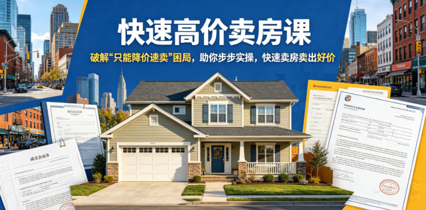快速高价卖房课，破解“只能降价速卖”困局，助你步步实操，快速卖房卖出好价(更新2026)-铜臭网
