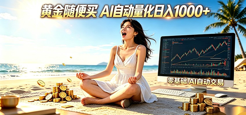 黄金随便买?AI自动外汇量化交易 在家当皇帝 日入1000+-铜臭网