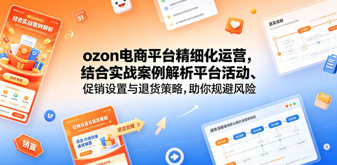 ozon电商平台精细化运营,结合实战案例解析平台活动、促销设置与退货策略,助你规避风险、提升销量-铜臭网