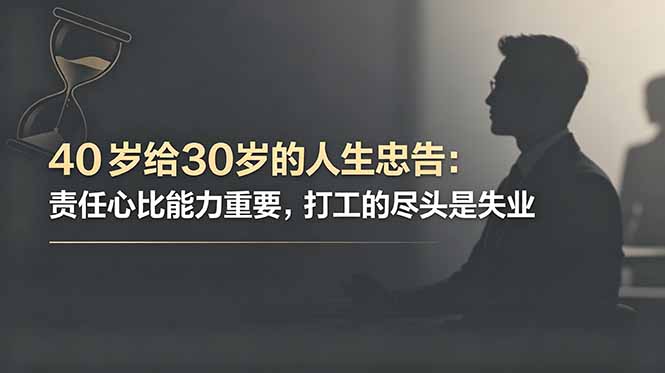 付费文章:40岁给30岁的人生忠告:责任心比能力重要,打工的尽头是失业-铜臭网