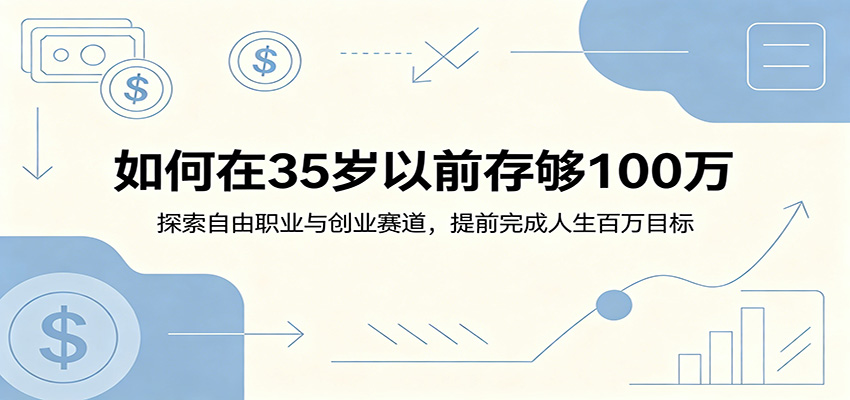 如何在35岁以前存够100万：探索自由职业与创业赛道，提前完成人生百万目标-铜臭网