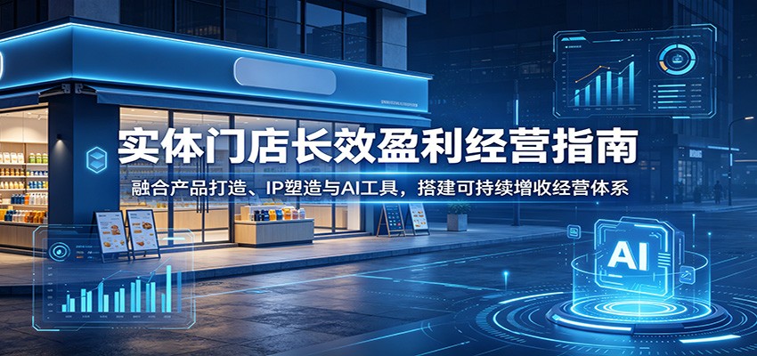 实体门店长效盈利经营指南：融合产品打造、IP塑造与AI工具，搭建可持续增收经营体系-铜臭网