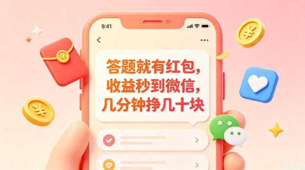 答题就有红包,收益秒到微信,几分钟挣几十块,学生党上班族宝妈都可以玩【揭秘】-铜臭网