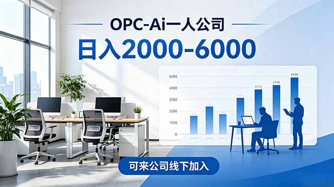 2026创业新风口—OPC一人公司模式震撼首发!日收益2000-6000+,项目绿色长久,安全稳健,合...-铜臭网