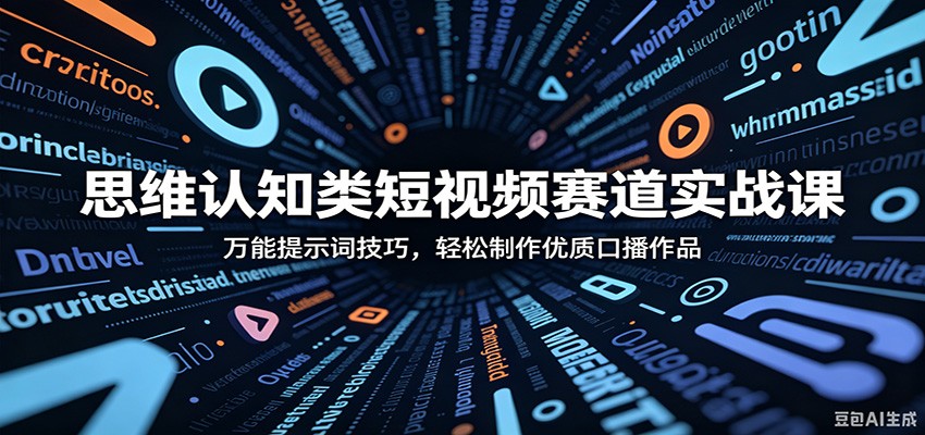 思维认知类短视频赛道实战课:万能提示词技巧,轻松制作优质口播作品-铜臭网