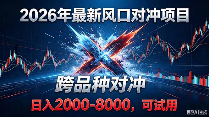 2026创业新风口！最新对冲！跨品种对冲！日收益2000-6000+-铜臭网