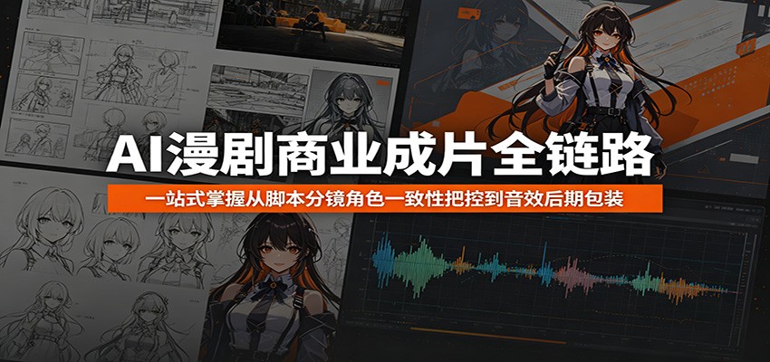 AI漫剧商业成片全链路:一站式掌握从脚本分镜角色一致性把控到音效后期包装-铜臭网