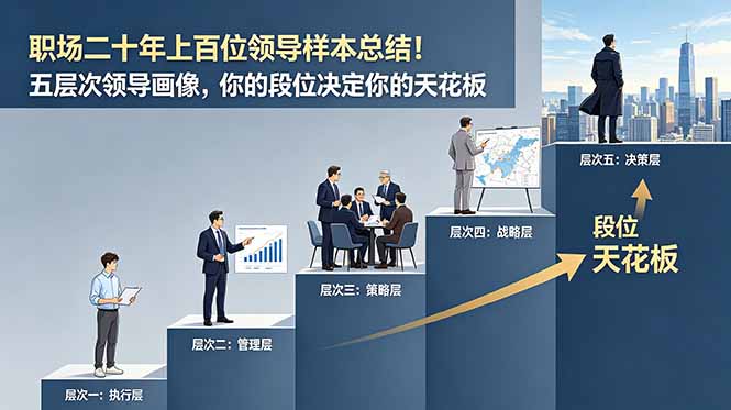 付费文章：职场二十年上百位领导样本总结！五层次领导画像，你的段位决定你的天花板-铜臭网