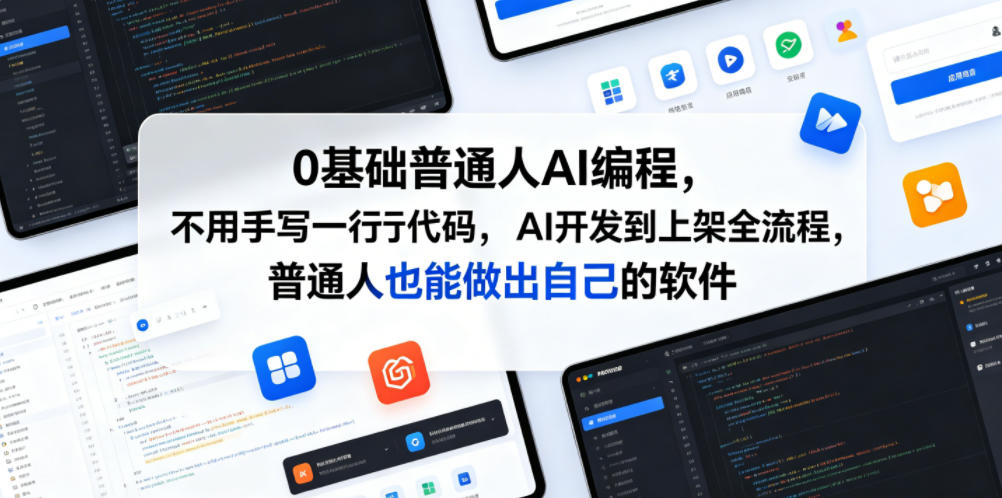 0基础普通人AI编程，不用手写一行代码，AI开发到上架全流程，普通人也能做出自己的软件-铜臭网