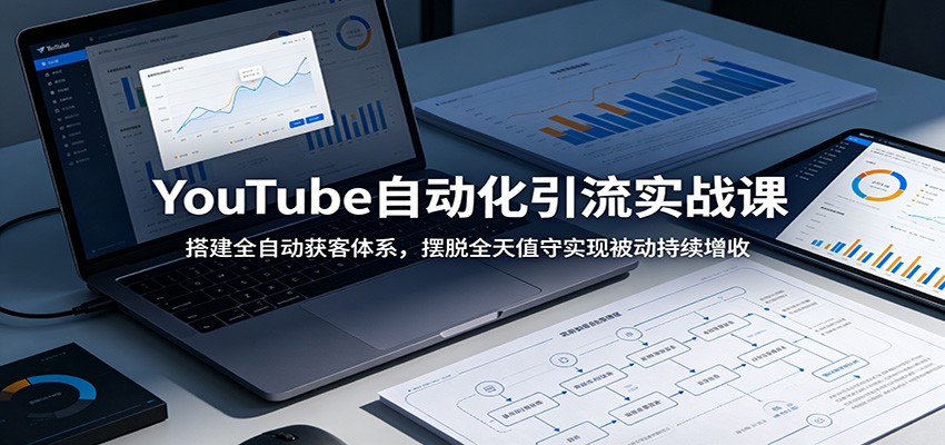YouTube自动化引流实战课：搭建全自动获客体系，摆脱全天值守实现被动持续增收-铜臭网