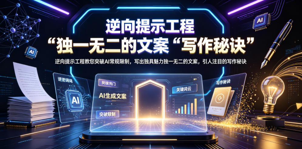 逆向提示工程教您突破AI常规限制,写出独具魅力独一无二的文案,引人注目的写作秘诀【原创双语字幕】-铜臭网