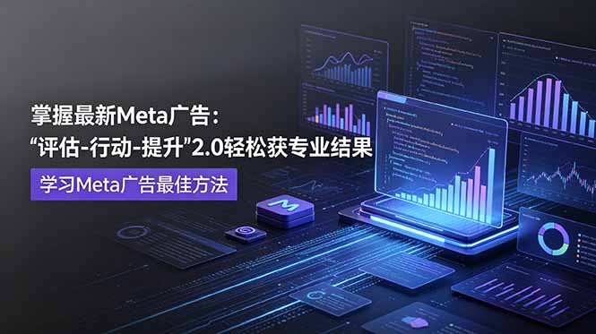 掌握最新的Meta广告，通过“评估-行动-提升”2.0版本轻松获得专业级结果。学习目前学习Meta广告的最佳方法-铜臭网