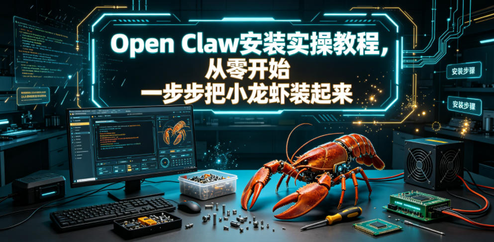 Open Claw安装实操教程,从零开始一步步一步步把小龙虾装起来-铜臭网