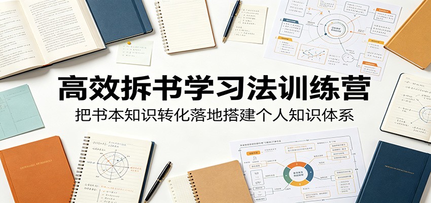 高效拆书学习法训练营,把书本知识转化落地搭建个人知识体系-铜臭网