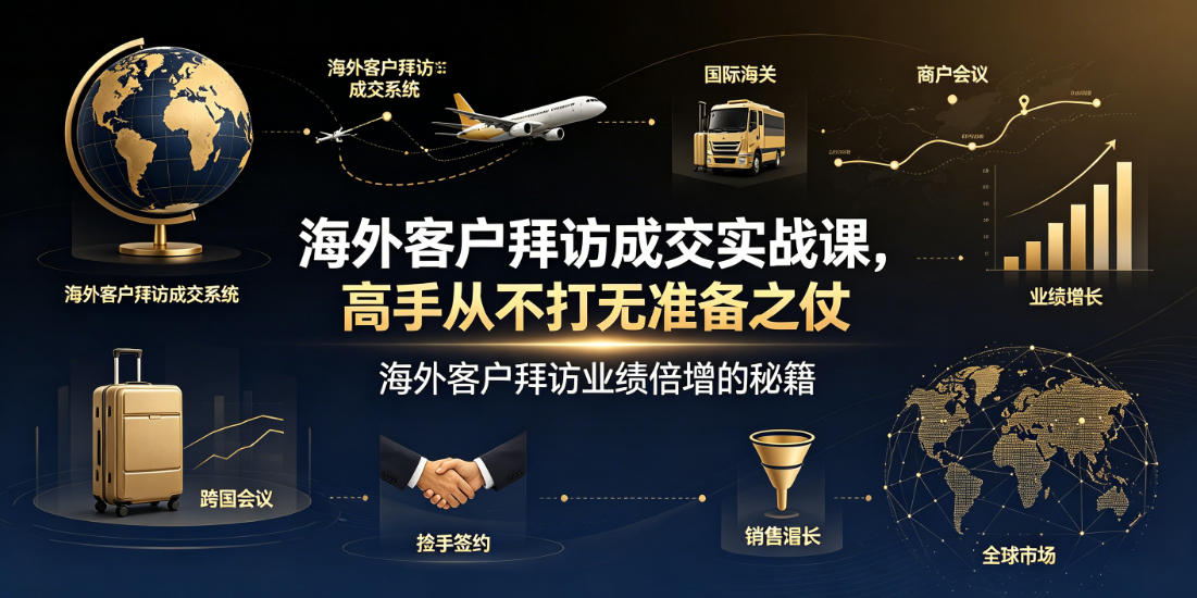 海外客户拜访成交实战课，高手从不打无准备之仗，海外客户拜访业绩倍增的秘籍-铜臭网