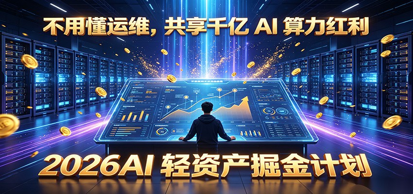 不用懂运维，共享千亿 AI 算力红利，2026AI 轻资产掘金计划-铜臭网
