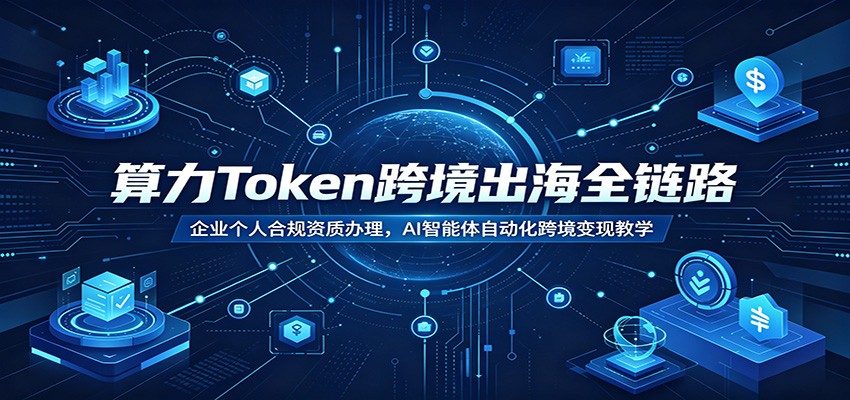 算力Token跨境出海全链路：企业个人合规资质办理，AI智能体自动化跨境变现教学-铜臭网