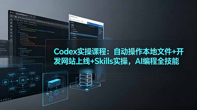 Codex实操课程：自动操作本地文件+开发网站上线+Skills实操，AI编程全技能-铜臭网