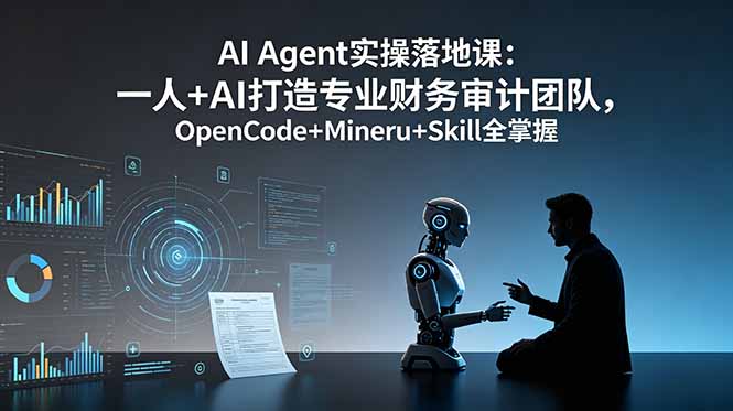 AI Agent实操落地课：一人+AI打造专业财务审计团队，OpenCode+Mineru+Skill全掌握-铜臭网