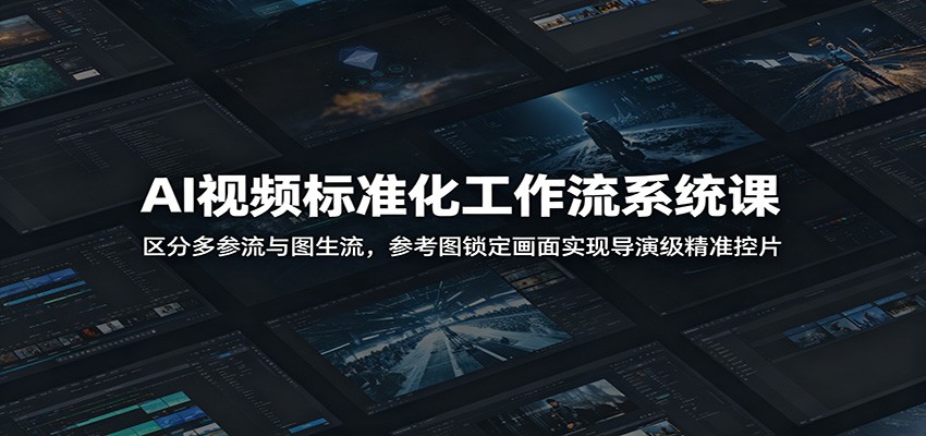 AI视频标准化工作流系统课：区分多参流与图生流，参考图锁定画面实现导演级精准控片-铜臭网