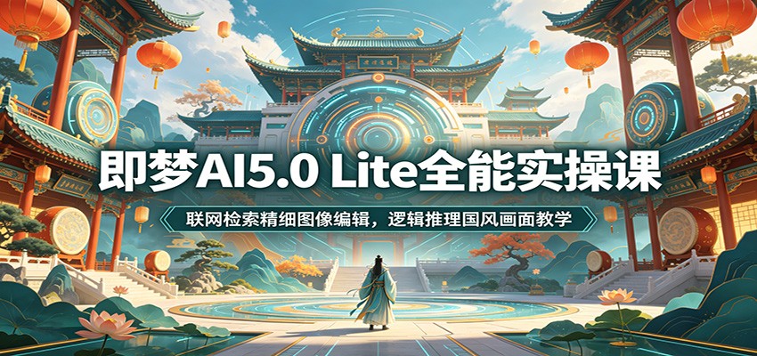 即梦AI5.0 Lite全能实操课：联网检索精细图像编辑，逻辑推理国风画面教学-铜臭网