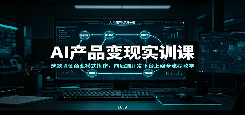 AI产品变现实训课：选题验证商业模式搭建，前后端开发平台上架全流程教学-铜臭网
