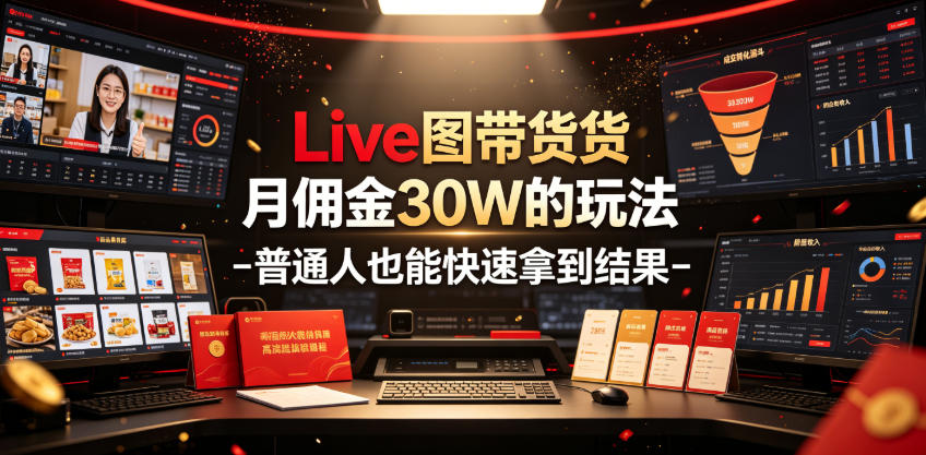 Live图带货月佣金30W的玩法-普通人也能快速拿到结果-铜臭网